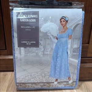 Regency Romance Garden Gown in Blue